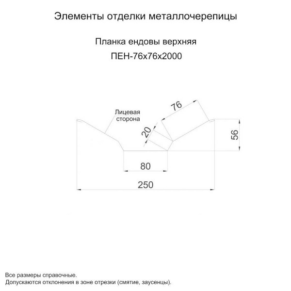 Планка ендовы верхняя