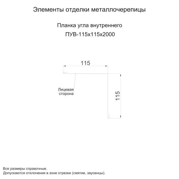 Планка угла внутреннего