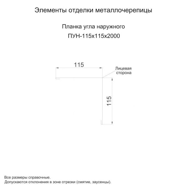 Планка угла наружного
